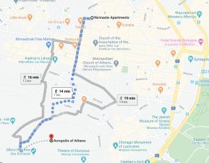 mapa Amsterdamu w obiekcie Na'maste Apartments w Atenach