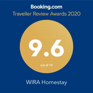 a yellow circle with the number nine and the text travelling review awards at WIRA Homestay & Spa in Uluwatu