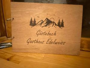 Certifikát, hodnocení, plakát nebo jiný dokument vystavený v ubytování Gasthaus Edelweiss