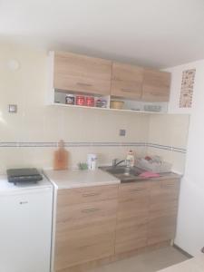Kuchyň nebo kuchyňský kout v ubytování Apartman Bukulja
