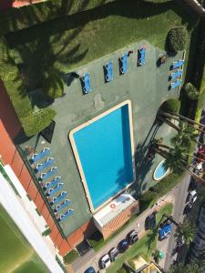 an overhead view of a large computer monitor on the street at Apartamento Vista Mar 410 in Port d'Alcudia