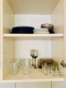 Kuchyň nebo kuchyňský kout v ubytování Kálvária Apartman Szeged