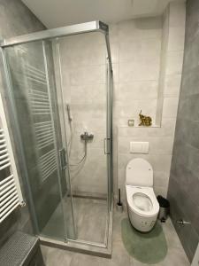 Koupelna v ubytování Harmony Suite