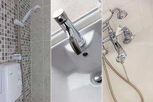 セント・アイヴスにあるAnchorage Guest House, St Ivesのバスルーム(シャワーヘッド、シンク付) +35枚の写真