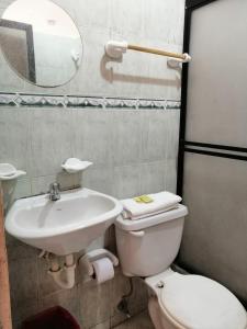 Koupelna v ubytování Hotel Sánchez Internacional