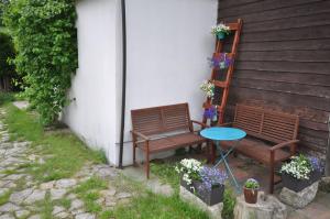 Vonkajšia záhrada v ubytovaní Dom pod Wędrownym Aniołem