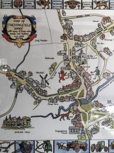 a map of the amusement park at Millie's Cottage in Finchingfield