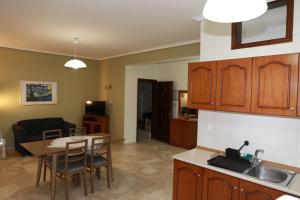 Kuchyň nebo kuchyňský kout v ubytování Giotis apartments