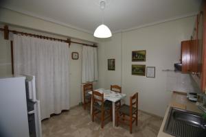 Kuchyň nebo kuchyňský kout v ubytování Giotis apartments