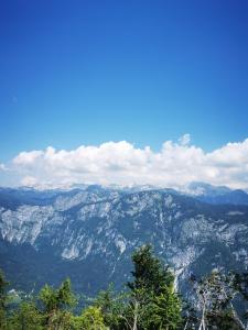 uma vista do topo de uma montanha em Chalet Ruša em Bohinj