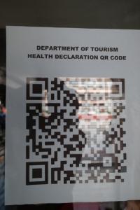 un signe pour le traitement de la dégradation de la santé du tourisme dans l'établissement Oriental Zen Suites, à Manille