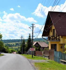 a house on the side of a road at Rozsi Mama in Sovata