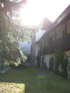 QuerfurtにあるAltstadt Apartmentsの建物の隣の庭付きの家
