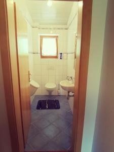 een badkamer met een toilet en een wastafel bij Ferienwohnung Grabner in Fieberbrunn