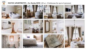 Łóżko lub łóżka w pokoju w obiekcie Olives Marina Apartment Gdańsk