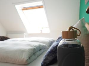 Ein Bett oder Betten in einem Zimmer der Unterkunft Ferienhof Meyer