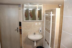 Koupelna v ubytování Hotel u Nádraží Lanžhot