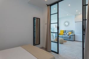 Posteľ alebo postele v izbe v ubytovaní Mar Infinito. Apartment with dream views
