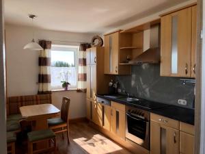 A kitchen or kitchenette at Biohof Obereibensteiner