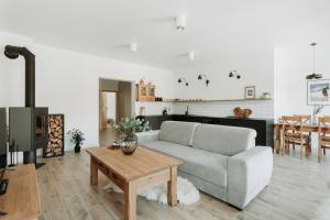 Televízia a/alebo spoločenská miestnosť v ubytovaní Apartament JODEŁKA