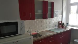 Kuchyň nebo kuchyňský kout v ubytování Ferienwohnung im Dreiländereck