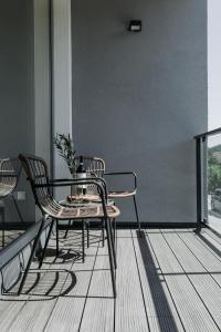 Balkón alebo terasa v ubytovaní Apartament JODEŁKA