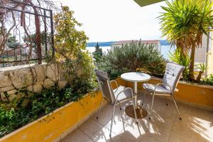 Balkón alebo terasa v ubytovaní AGA beach suites