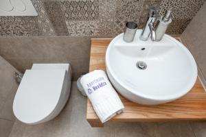 Kúpeľňa v ubytovaní Apartmány Nevädza