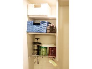 a shelf in a bathroom with some items on it at Guest House hanare - Vacation STAY 85819 in Osaka