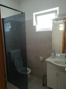 ein Bad mit einem WC und einem Waschbecken in der Unterkunft Plava laguna Miroslav in Crikvenica