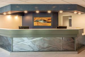 a reception desk in a hospital lobby at Bridgewater Hotel, Trademark Collection by Wyndham in Fairbanks