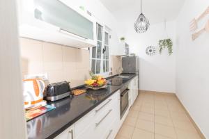Kuchyň nebo kuchyňský kout v ubytování Apartments Dobronic