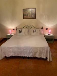 Posteľ alebo postele v izbe v ubytovaní Casa del Capitano Rocca d'Orcia