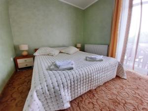 Postel nebo postele na pokoji v ubytování Tsvit Paporoti