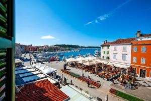 a view of a harbor with boats in the water at Carera Seaview Apartments in Rovinj
