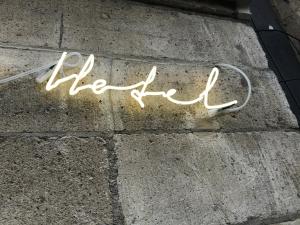 a sign that says the end written on the sidewalk at statthaus - statt hotel in Cologne