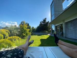 Zahrada ubytování bnb Valais - by La Sittelle