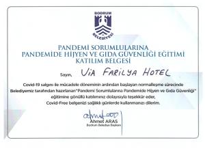 una carta de rechazo de un certificado de residencia en un pasaporte extranjero en Via Farilya Hotel, en Gundogan