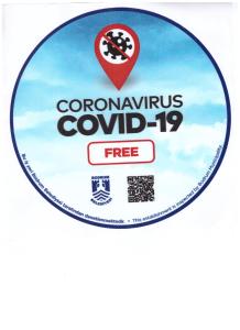 a sign for a coronavirus consultative consult at Via Farilya Hotel in Gundogan