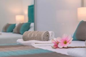 Posteľ alebo postele v izbe v ubytovaní Apartman Blue Paradise