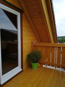 Balkón nebo terasa v ubytování Ferienwohnung Geyer