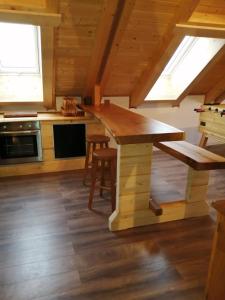 Kuchyň nebo kuchyňský kout v ubytování Ferienwohnung Geyer