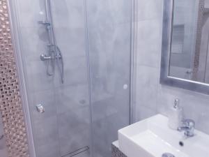 Koupelna v ubytování Na Grobli 20 Apartament z ogródkiem
