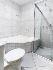Koupelna v ubytování Campos Gerais Hotel