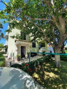 a house with a tree in front of it at Apartman Barbir in Sukošan