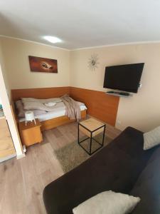 Televízia a/alebo spoločenská miestnosť v ubytovaní ApartHouse Apartamenty Centrum - In the city center Near the train station