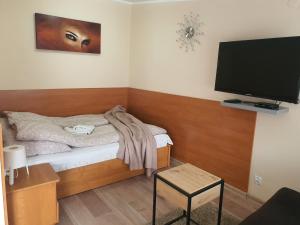 Televízia a/alebo spoločenská miestnosť v ubytovaní ApartHouse Apartamenty Centrum - In the city center Near the train station