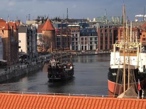 Výhľad na mesto Gdansk alebo výhľad na mesto priamo z apartmánu