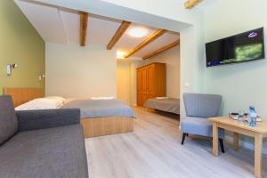 Televízia a/alebo spoločenská miestnosť v ubytovaní Hotel Landhaus Lungau