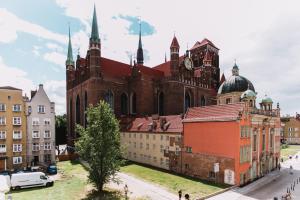Widok na miasto Gdańsk z tego apartamentu